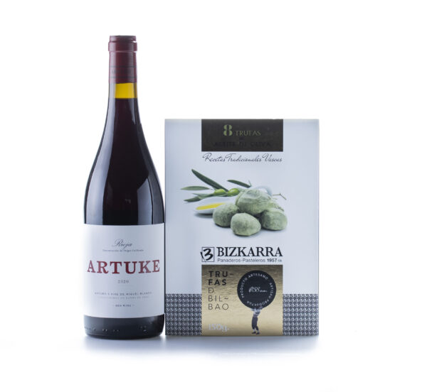 maridaje de vino artuke y trufas aceite